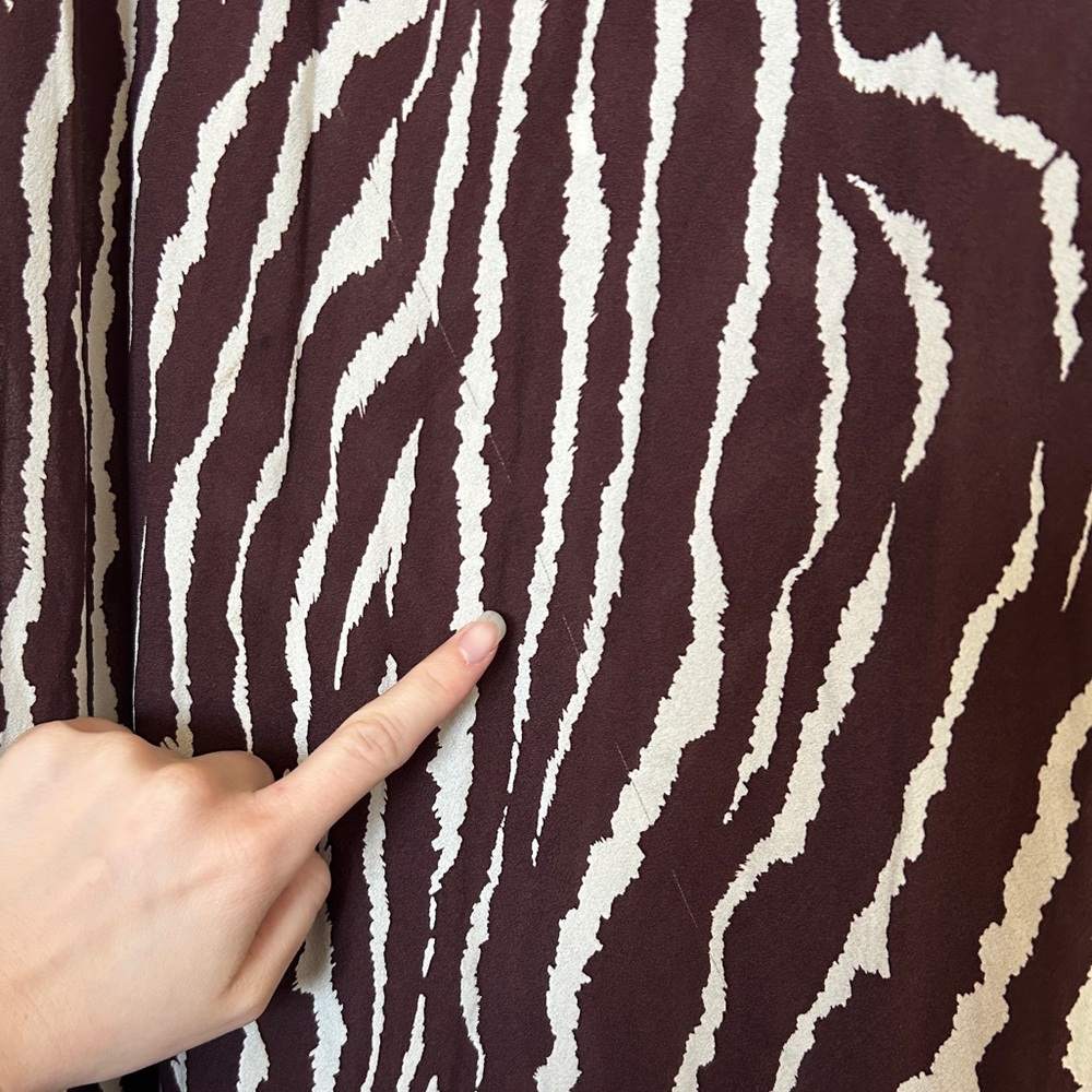 Realisation Par Gia Long Sleeve Silk Zebra Maxi Dress Animal - Picture 13 of 13